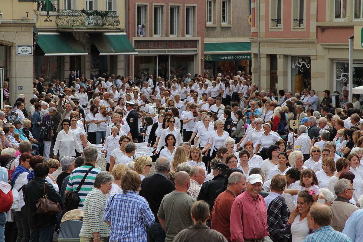 St Willibrord Dancing Procession of Echternach in the Place du Marché, Luxembourg