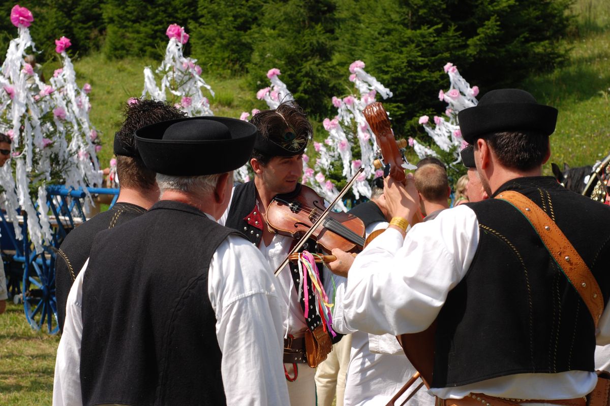 Traditional Slovak highlander festival Jánošíkove dni in Terchová, Slovakia